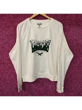 Junk Food Clothing Philadelphia Eagles Logo Crop Crewneck Sweatshirt XL